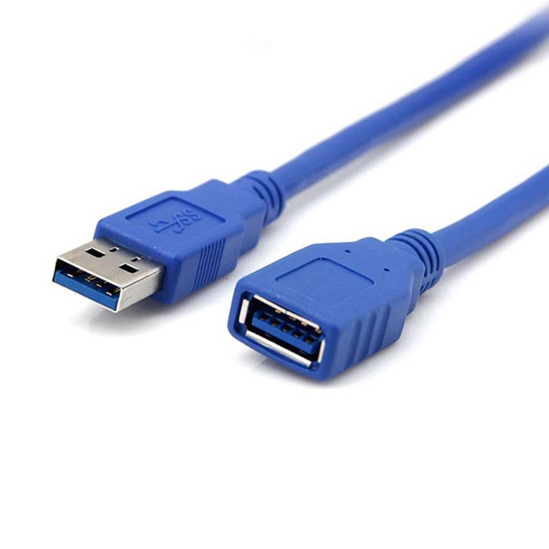 全铜USB3.0公对母延长线 蓝色USB高速数据传输线连接线