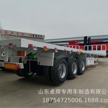 源头厂家出口吉尔吉斯坦13米纯平板半挂车承载60吨设计承载力强