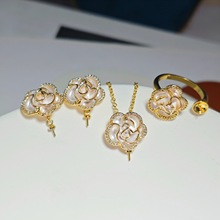 �yᘱ���18K����΢��ʯɽ�軨����朽�ָ����DIY����������