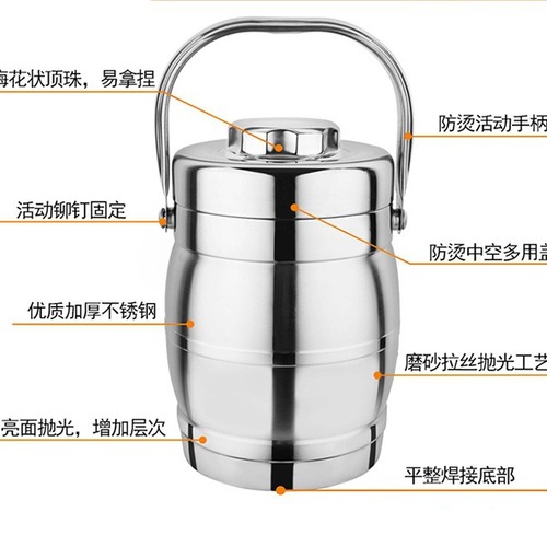 饭店米饭保温桶商用不锈钢饭桶小型大容量餐厅装饭保温桶手提饭桶