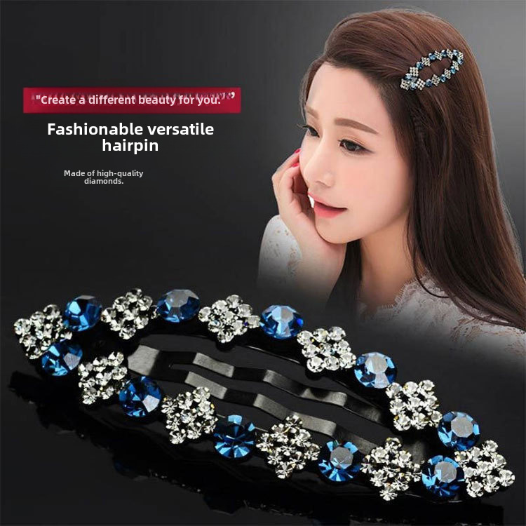 Zuid-Korea eenvoudige stijl elegante pony zijclip Diamant-ingebedde kleur diamant BB clip hoofdtooi meisje haarspeld gebroken haarspeld groothandel_voghion.com