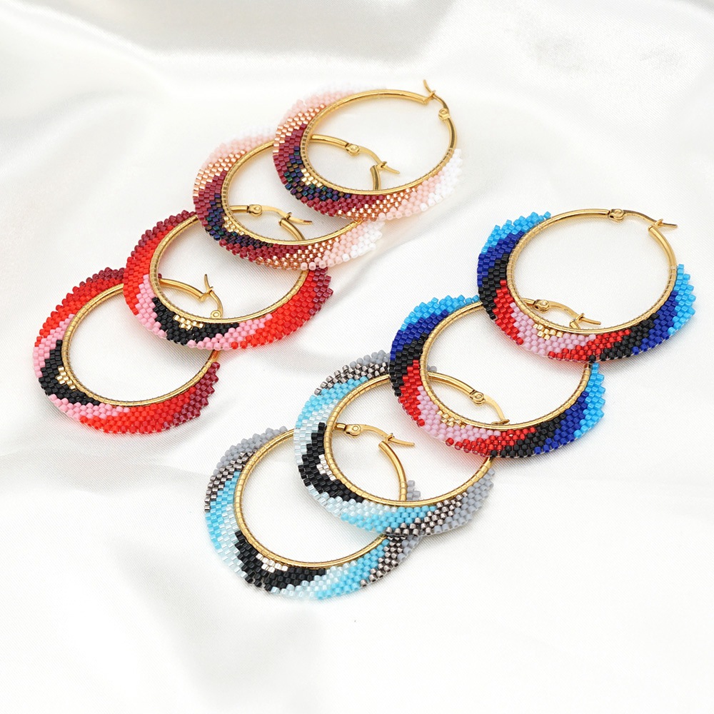 Fashion Ethnic Style Exaggerated Hoop Earrings display picture 1