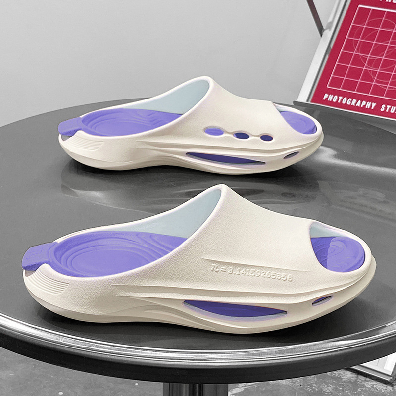 Zapatillas para hombres y mujeres con suela gruesa en verano para casa interior para parejas de baño para pisar excrementos zapatillas frías se pueden usar