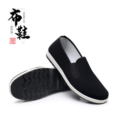 Old Beijing cloth shoes men's spring and autumn breathable non-slip work safety black cloth shoes one-legged casual shoes manufacturer wholesale