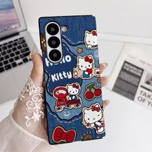 适用于三星zfold6手机壳翻盖皮套zfold5折叠屏fold4/3W2422牛仔KT