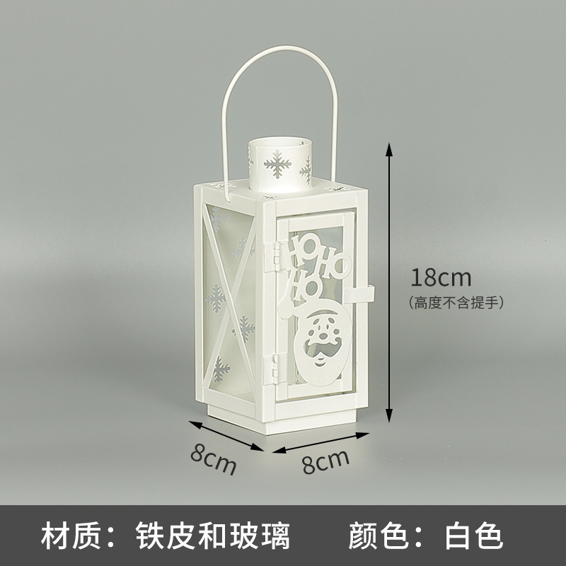 Blanco boda candelabro linterna boda carretera plomo accesorios atmósfera lámpara Marruecos viento lámpara decoración a prueba de viento vela pantalla