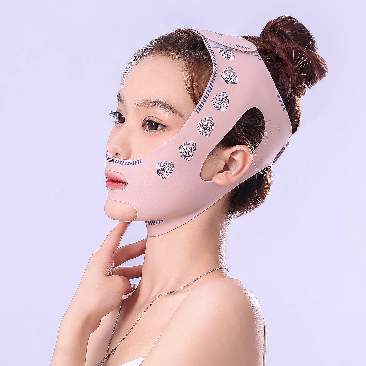 V-face bandage face breathable lifting mask, massage device double chin jaw muscle face sculpting, V-face magic brand