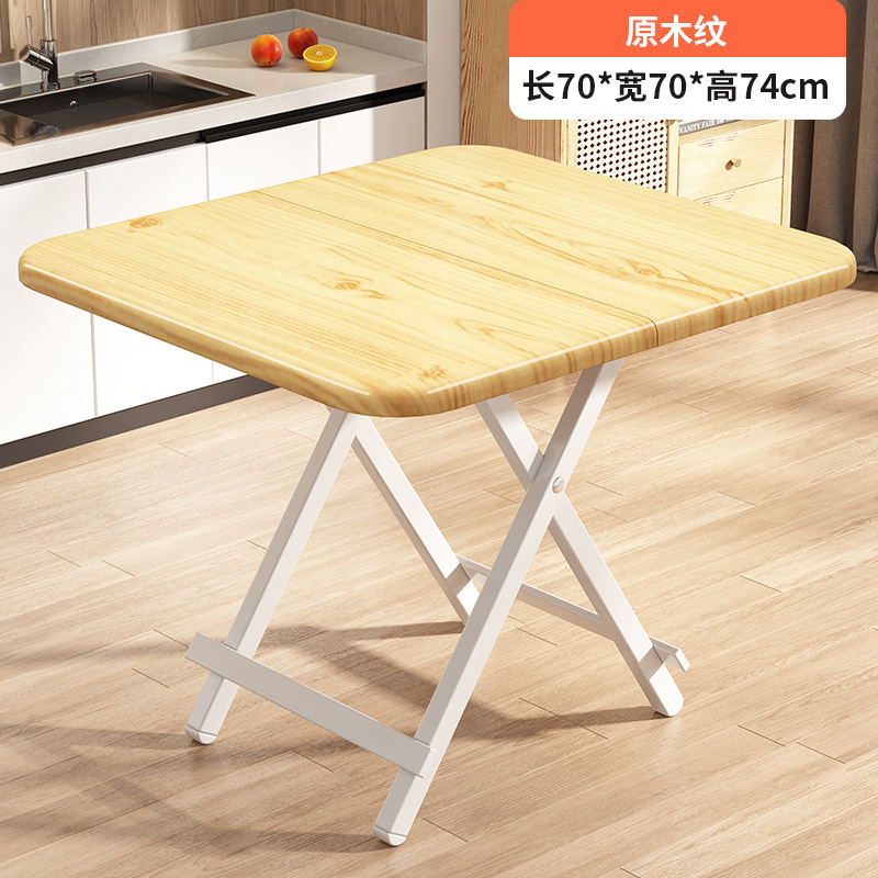 Fábrica directa mesa de comedor plegable doméstica 80x80 mesa de alquiler simple mesa de comedor mano cuadrada