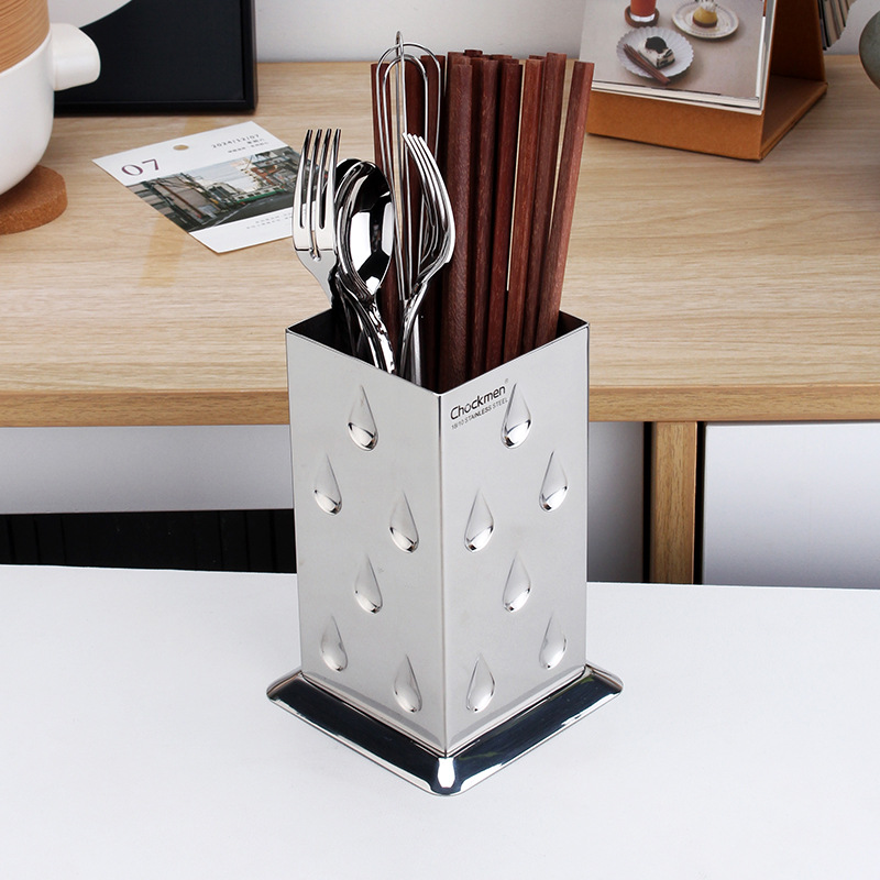 Chockmen Zhuo Deming 18/10 jaula de palillos de acero inoxidable cuchara tubo de palillos jaula de vajilla drenaje tubo de palillos de ventilación