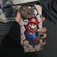 破壁マリオはアップル15promax携帯ケースiPhone16アニメ14新13高級12潮を適用している