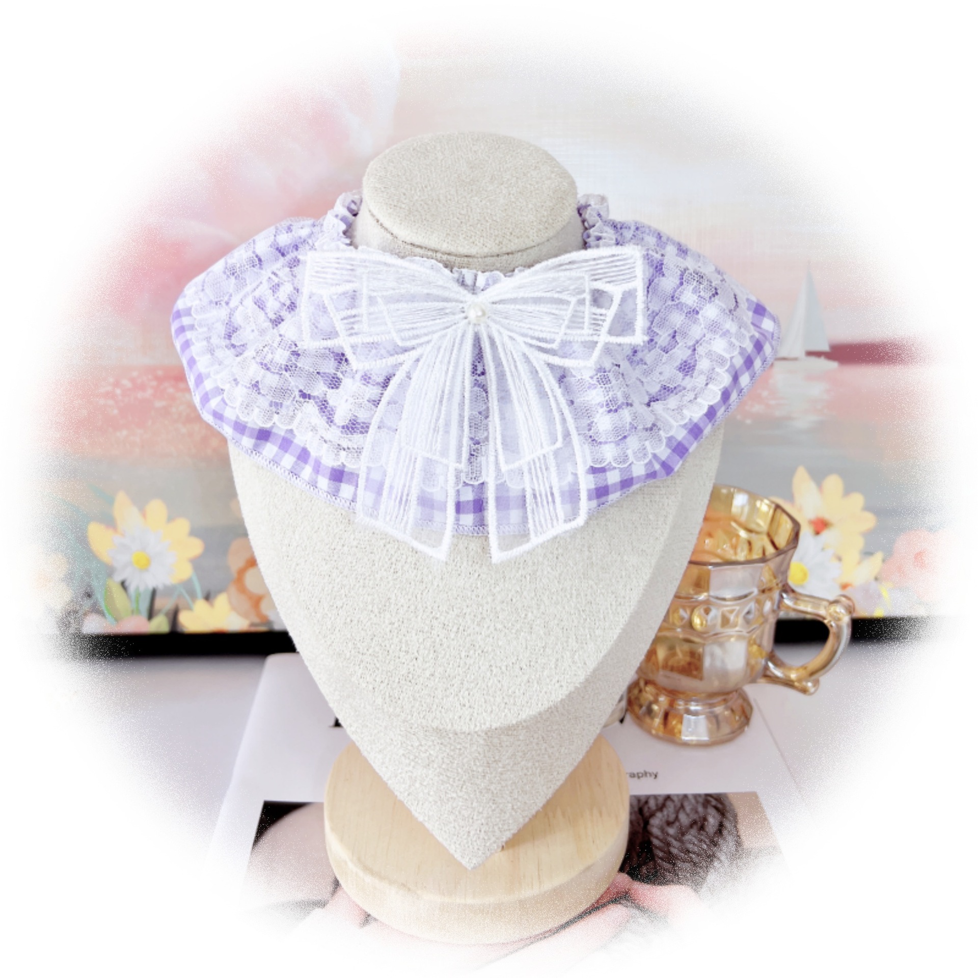 보라색 격자 무늬