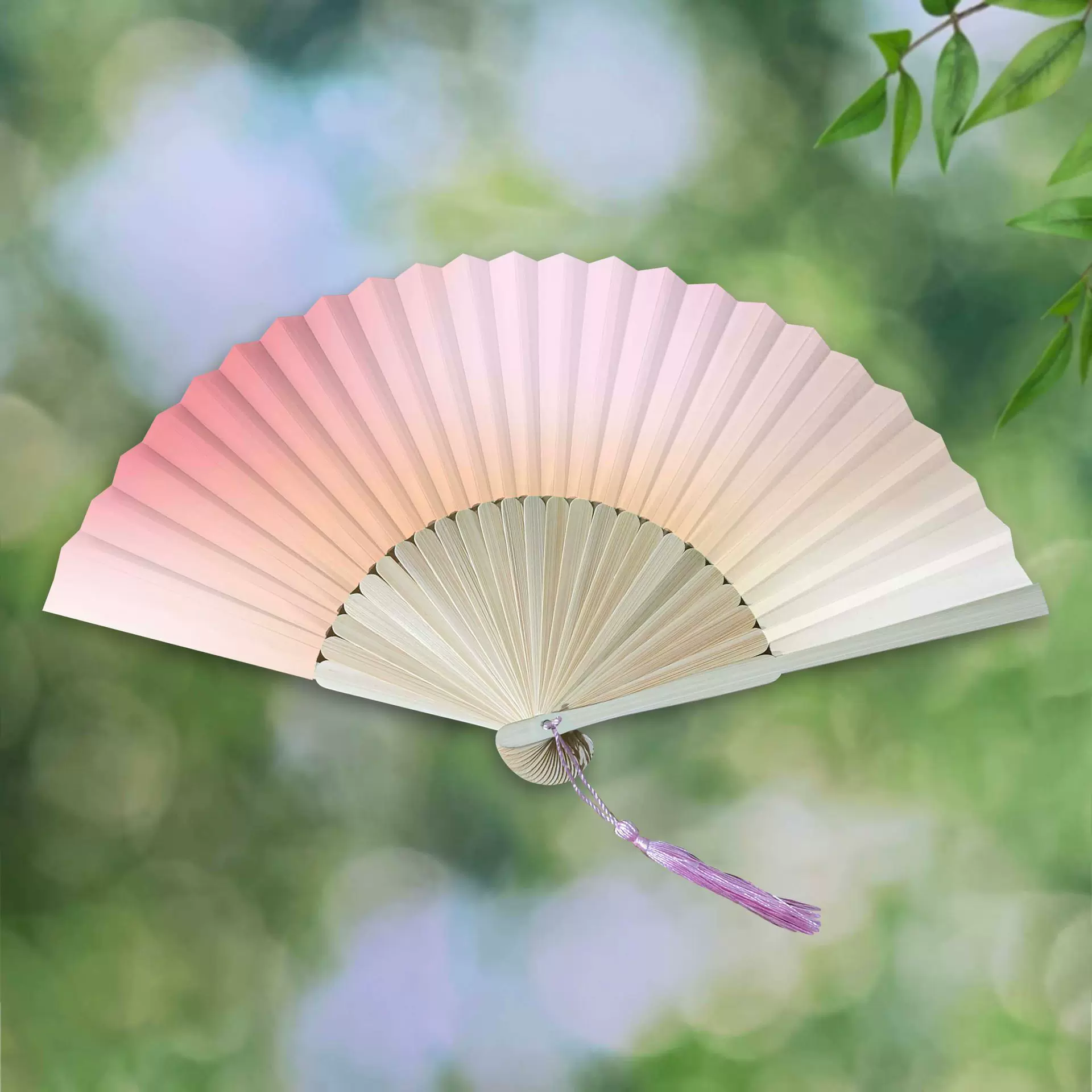 新中式复古风扇子扇渐变折扇夏季中国风汉服随身便携折叠扇女小扇