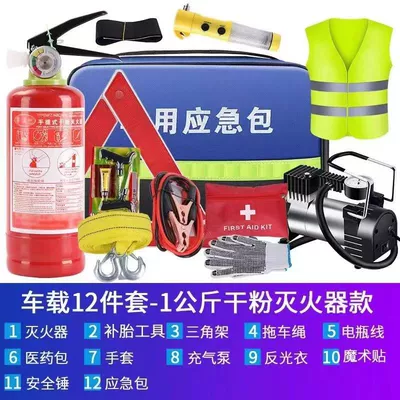 car fire extinguisher car: Other Automotive Safety Supplies - twelve-piece-set-single-cylinder-dry-powder-model-national-standard-3c