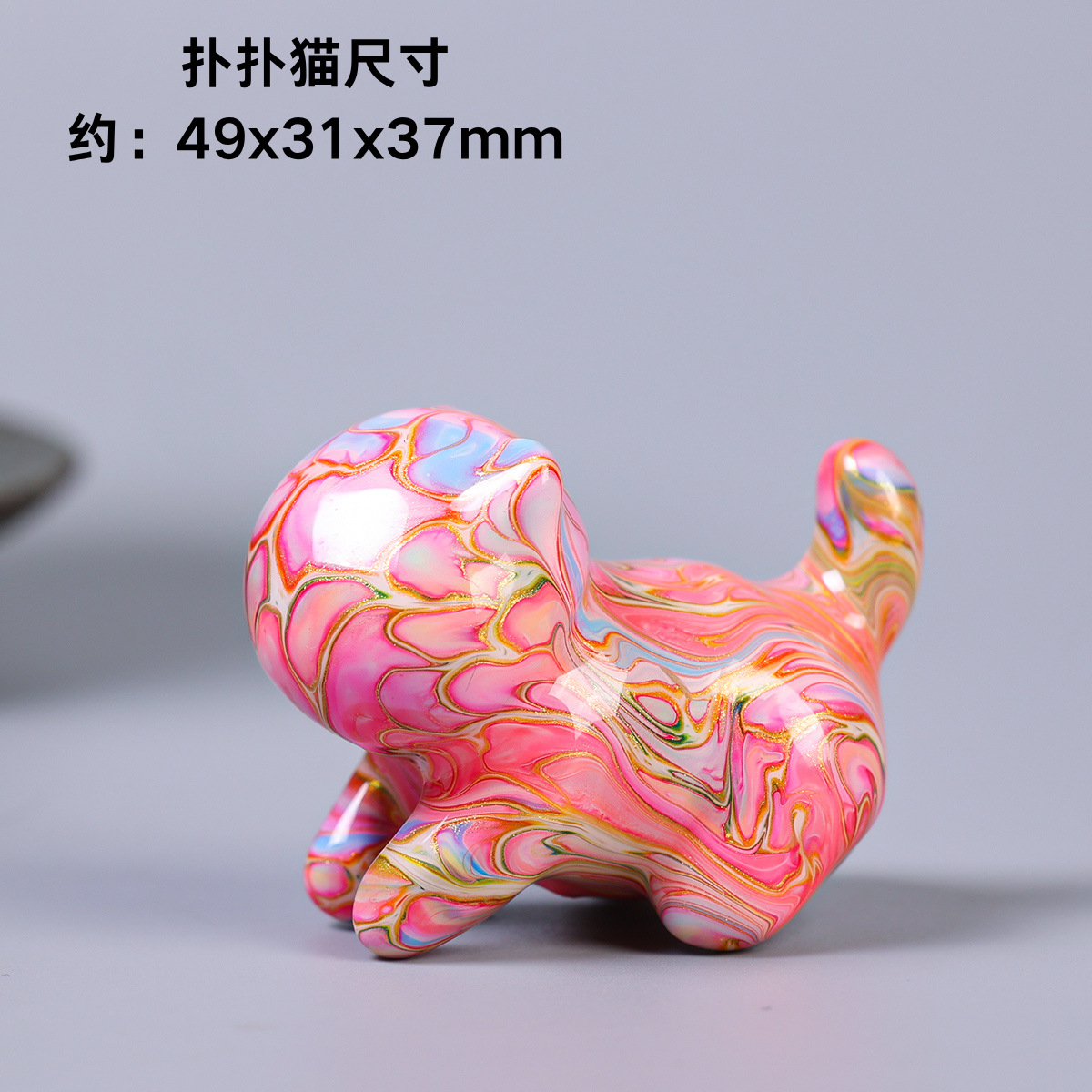 杭州霊隠漆猫シリーズ カラフルで可愛い猫 招き猫 漆塗り置物 文玩装飾