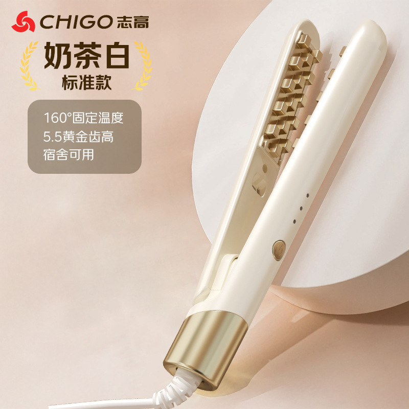 Chigo コーンパーマスプリントヘッドふわふわヘアカーラーカーブパッド毛根マイナスイオンアイロンミニ電気ヘアアイロン|undefined