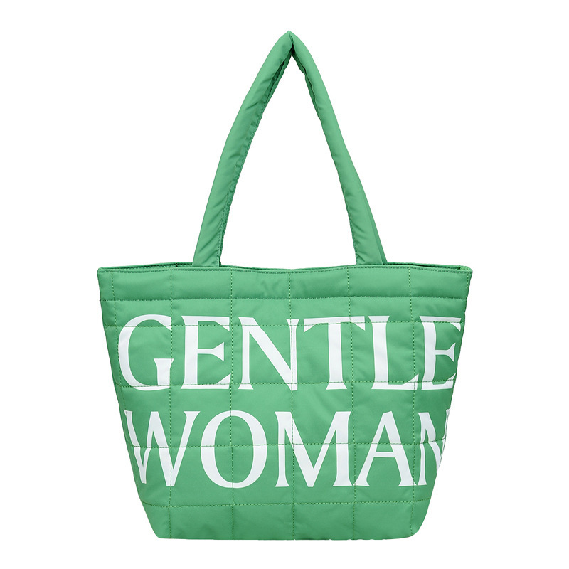 泰国潮牌GentleWomen托特包棉服包2025冬季新款单肩时尚小众女包