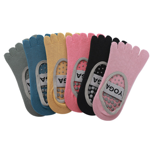 [New product] Amazon foreign trade cross-border five-finger split-toe anti-slip dotted yoga socks floor socks