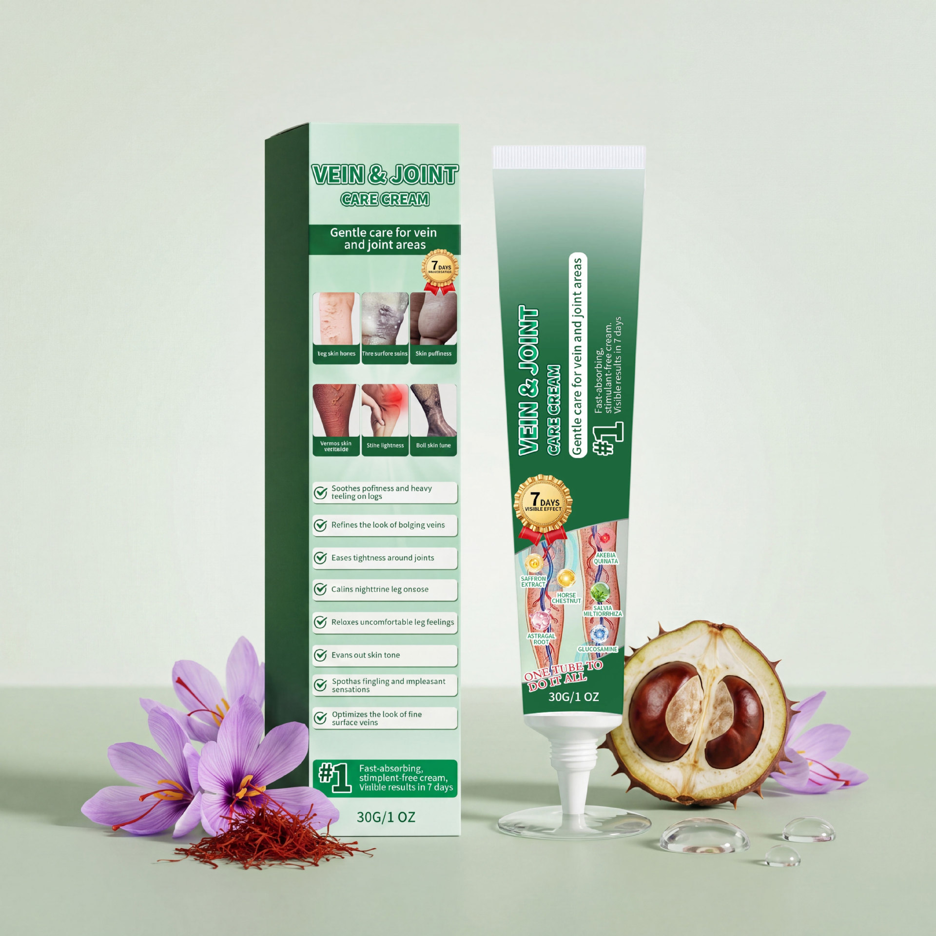 Leg Joint Care Cream Is Moisturizing, Nourishing, and Comfortable, and Cares for the Skin Around the Joint Areas. It Is Gentle and Easy to Apply