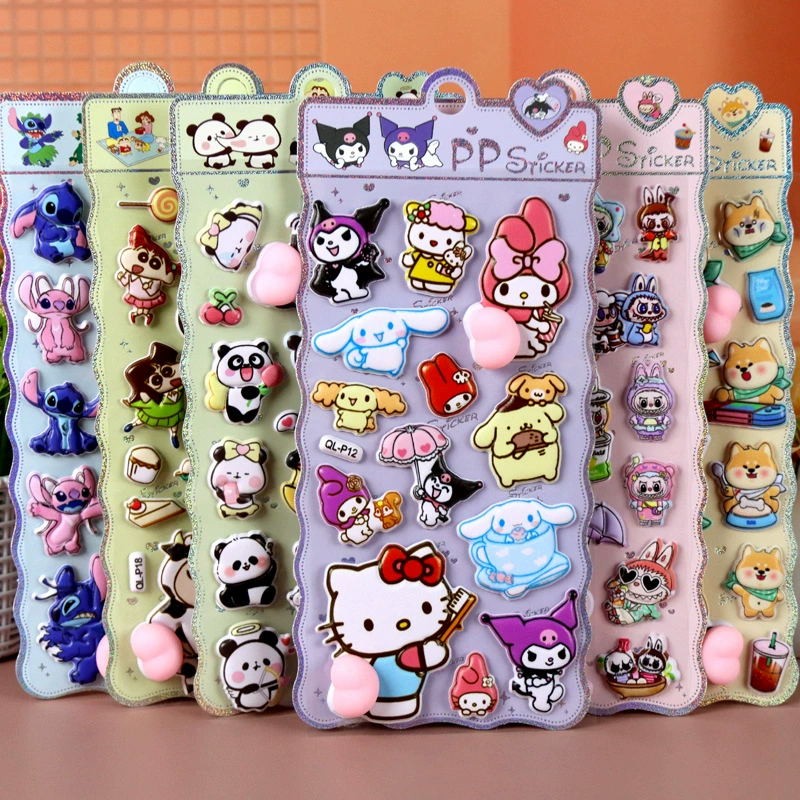 Sanrio, гель для кожи ягодиц, детская наклейка с мультфильма, антистресс, единорог, панда
