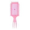 ABS three-pointed bouncing hollow comb, powder handle and powder teeth (OPP bag)