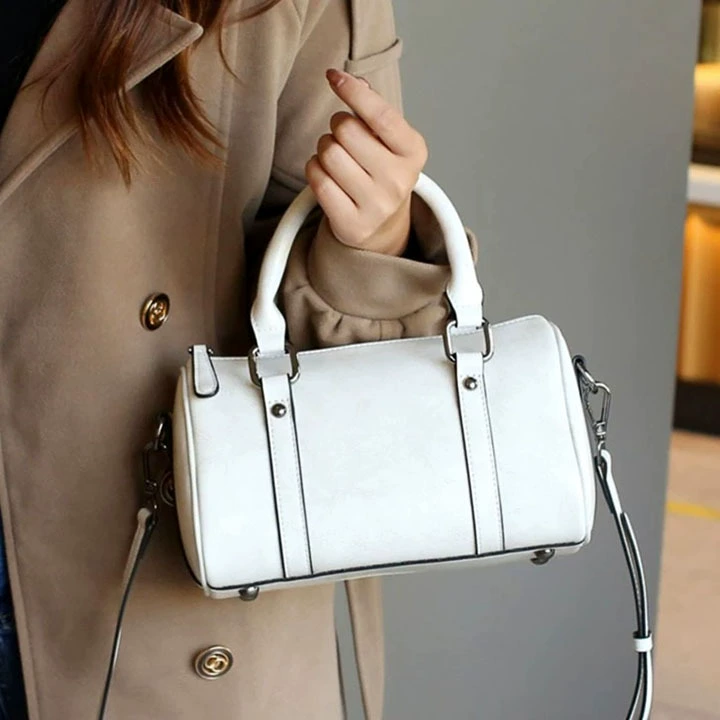 Leather shoulder bag, pillow, genuine leather, high-end
