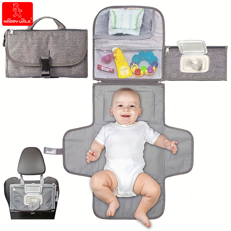 Baby impermeable diafragma novato papás cambiando pañales almohadilla colgante bolsa de almacenamiento plegable venta en caliente transfronteriza