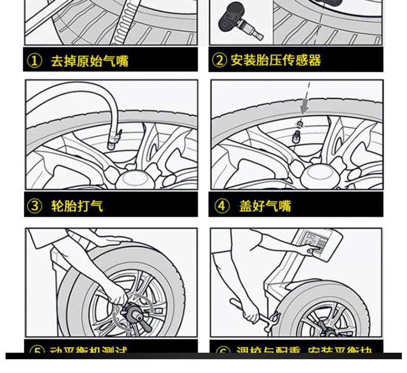 Car Android Large-Screen Tire Pressure Monitor, Navigation Device, In-Car Voice Control, Built-In and External Tpms Tire Pressure Detector