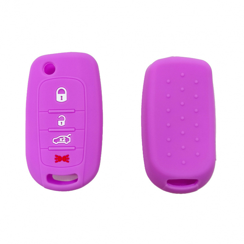 Aplicable a 4 teclas plegables FIAT 500 no estándar llave de silicona FIAT BoYue Lang Lingya estuche de control remoto