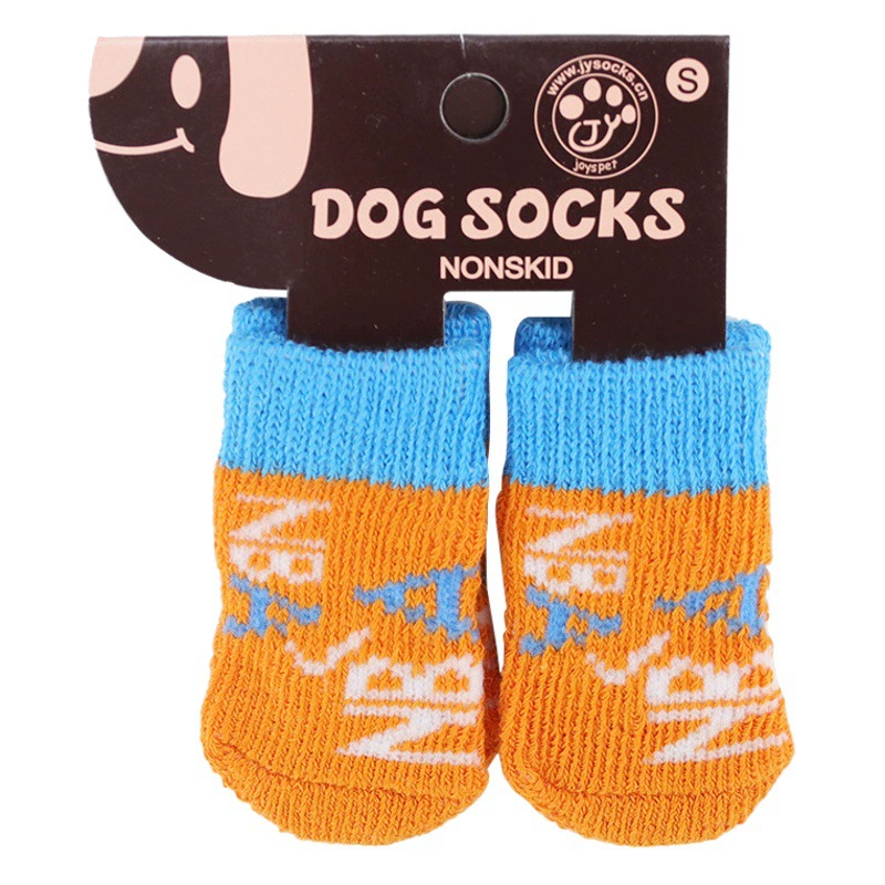 Прямые поставки от производителя: зимние теплые носки для собак и кошек с противоскользящими точками на подошве, доступны в трех размерах, оптом.