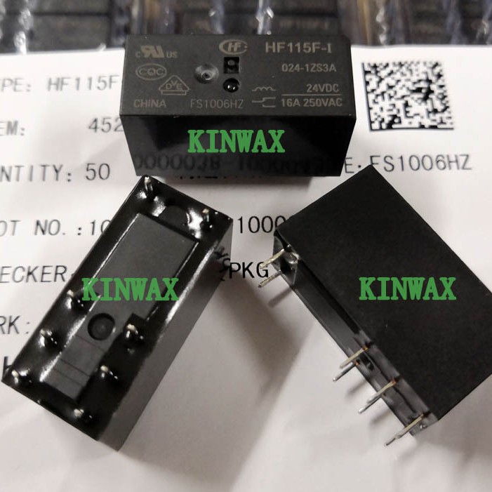 HF115F-TH/024-1ZS3  继电器8脚一组转换16A