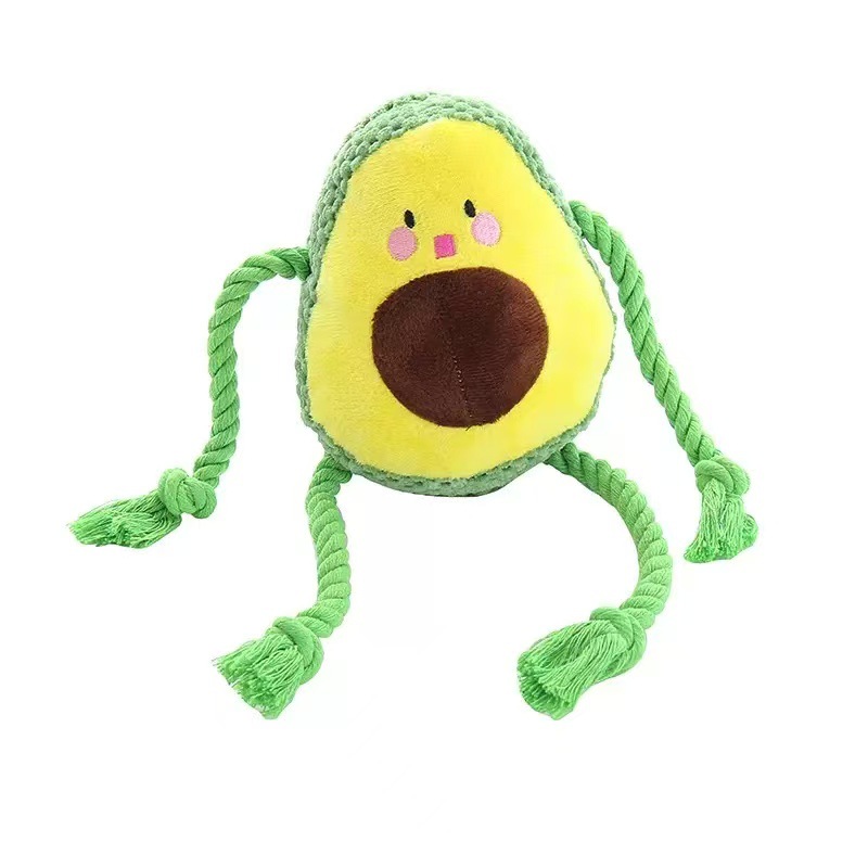 Nuevos juguetes de peluche de mascotas transfronterizas rojo aguacate almohada juguetes de perros molidores resistentes a la mordida artículos de mascotas
