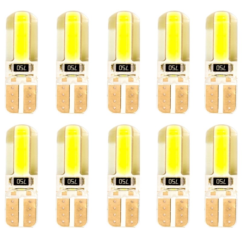 Automóvil T10 silicona goteo de cristal lámpara de ancho COB chip lámpara de conducción W5W lámpara enchufada decodificación de modificación