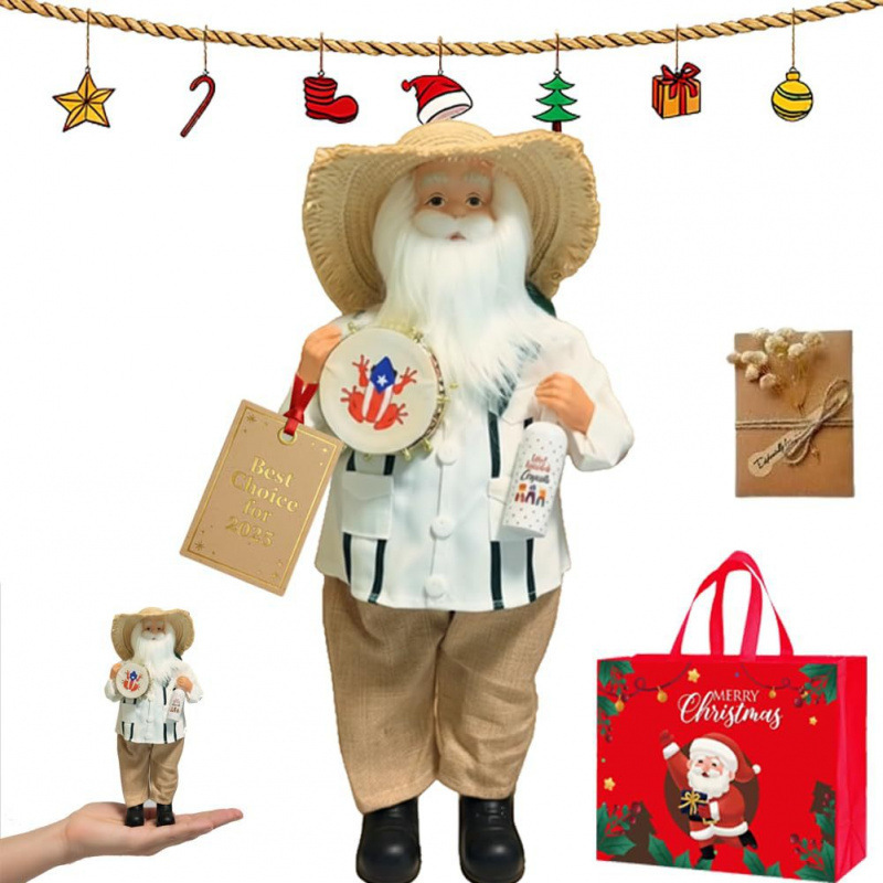 跨境亚马逊创意Style Santa Claus Figurine波多黎各风格圣诞老人