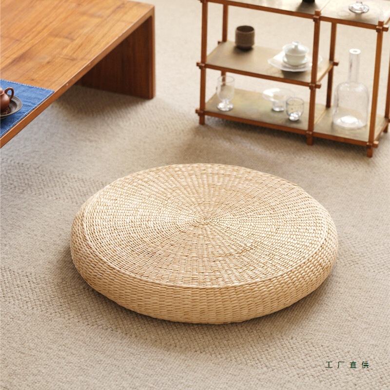 Straw Futon Japanese-Style Cushion Floor Tatami Balcony Meditation Mat Home Meditation Kneeling Mat Straw Mat