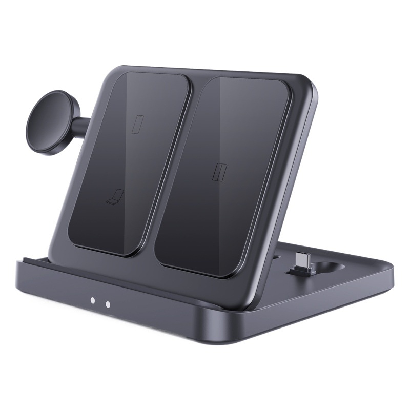 Cargador inalámbrico tres en uno adecuado para teléfonos móviles Samsung Z Fold7/Flip con pantalla plegable, auriculares, relojes inteligentes y Apple 16.