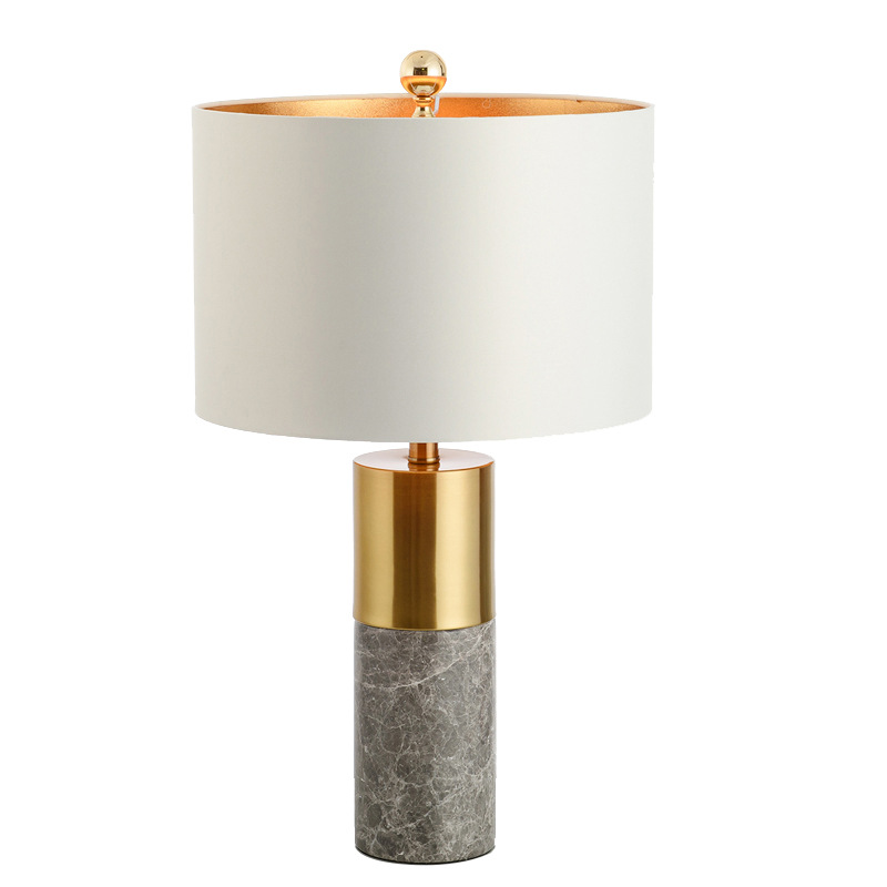 Luz lámpara de mesa de lujo post-moderno minimalista mármol Arte Creativo Villa modelo sala de estar americana dormitorio lámpara de noche