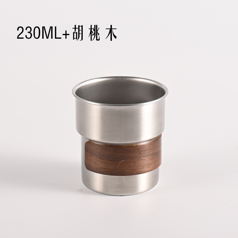 304ステンレスコーヒーカップ屋外随行ポータブル折りたたみ水カップキャンプカフェ高颜値ins风|undefined