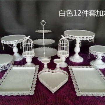 Decoración de mesa de postre soporte de exhibición bandeja de pastelería de postre comida fría pausa de té Mesa estante de la torta té de la tarde Merienda stand