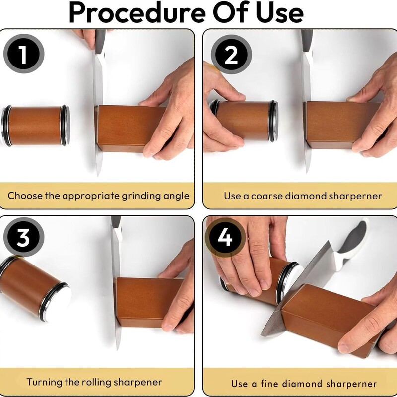 滚动磨刀器Rolling Knife Sharp可调节滚轮磨刀器快速打磨磨刀石|undefined