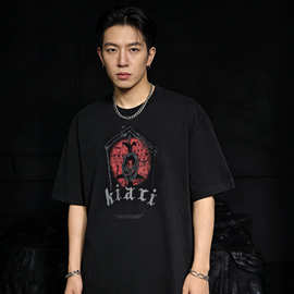 PALY x OFFSET 26SS水钻十字架人像 专辑周边短袖T恤