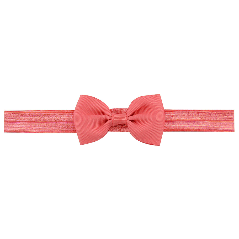 Fashion Solid Color Children's Hair Accessories Candy Color Rib Bow Headband Wholesale display picture 2