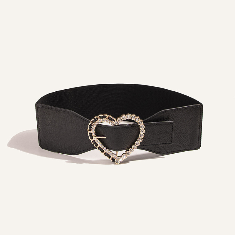 New  Love Diamond Chic Versatile Fashion Ladies Width Elastic Waist Seal Cross-border Hot Selling Manufacturer Women's Belt display picture 2