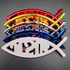 【豊瑞】魚の形のラベルは車の体を貼って車のテールマークを貼って004-1を飾ります。
