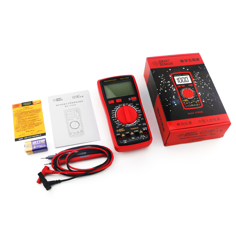 ST890D多功能数字万用表ST890D电工家用智能ST890D便携式仪表