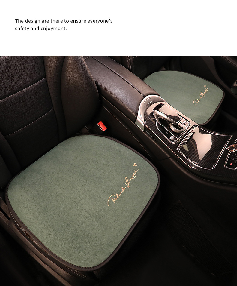 Suede Four Seasons car cushion four seasons constant temperature winter thermal single piece single seat three-piece ins style seat cushion