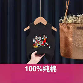 男童纯棉背心内穿夏季薄款男孩跨栏无袖宝宝卡通奥特曼打底上衣服