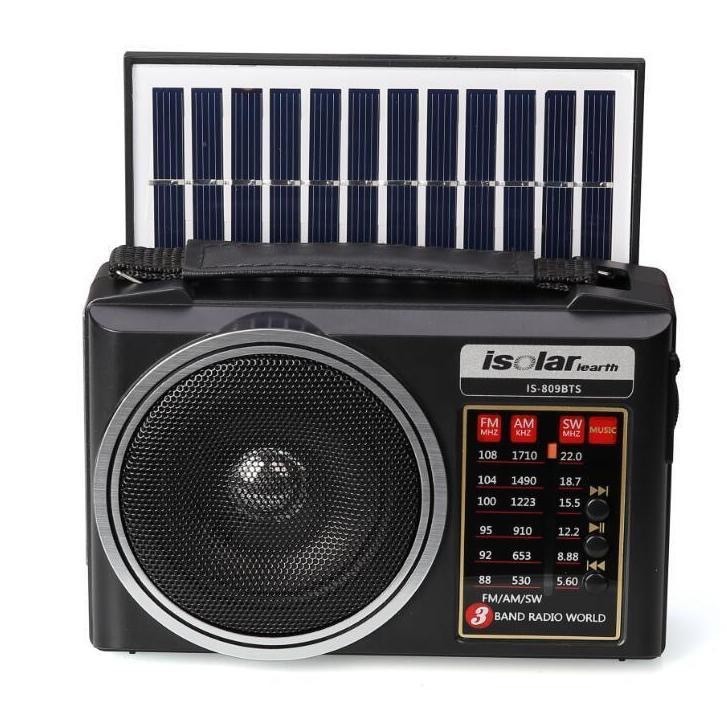 Mayorista comercio exterior transfronterizo ventas calientes retro multifuncional altavoz Bluetooth al aire libre sonido tarjeta de emergencia radio solar
