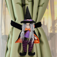 クリエイティブな新しいハロウィン魔女カエルスタイルカーテンバックルパンチカーテンストラップロープハロウィン装飾