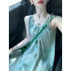 Seaside Beach Suspender Skirt 2024 New Women's Summer Tie-dye Loose Slimming Look French Dress Elegant Long Skirt