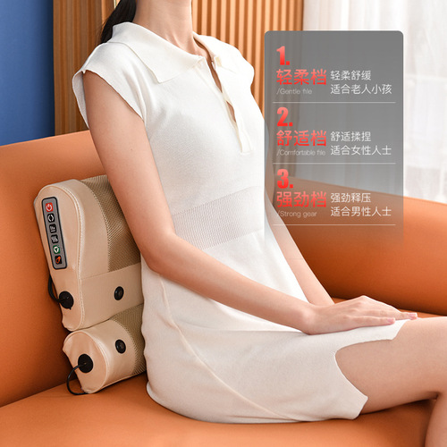 Neck Massager Waist Massager Shoulder and Neck Pillow Back Support Cushion Full-Function Household Inflatable Car Electric